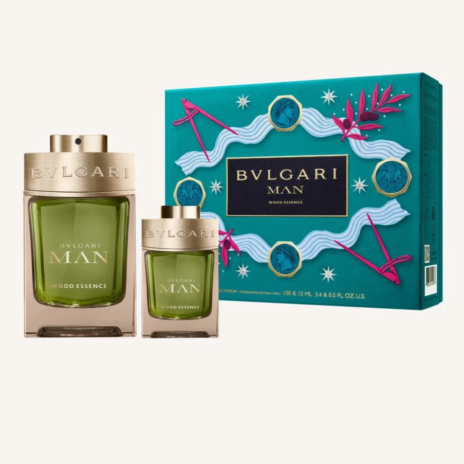 BVLGARI Man Wood Essence Eau de Parfum Gift Set for Men - Luxury Fragrance Kit