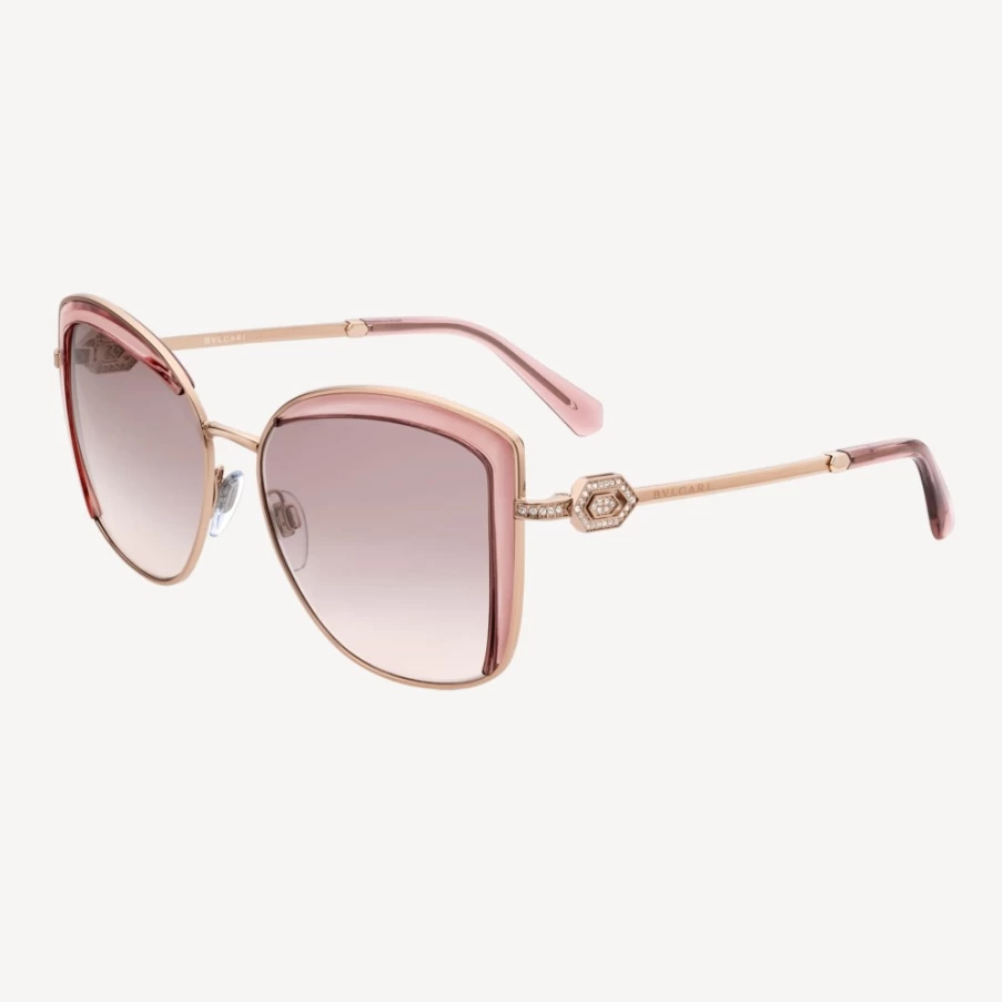 BVLGARI Serpenti Women's Sunglasses in Pink & Gold – Luxury Fashion Shades