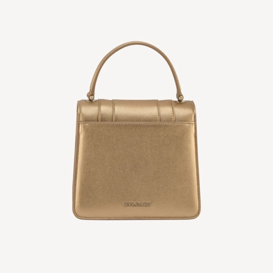 BVLGARI Serpenti Forever Top Handle Bag in Gold for Women | Luxury Designer Handbag