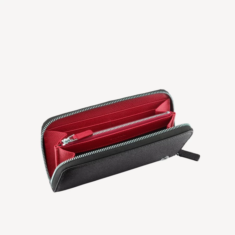 BVLGARI BVLGARI Man Black Zip Wallet for Men