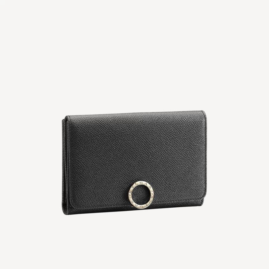 BVLGARI BVLGARI Women's Black Bifold Wallet | Luxury Leather Wallet for Women