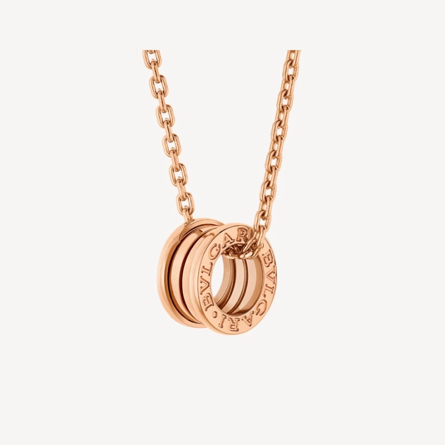 BVLGARI B.Zero1 Necklace in Pink | Iconic Rose Gold Pendant