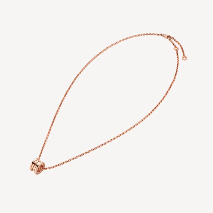 BVLGARI B.Zero1 Necklace in Pink | Iconic Rose Gold Pendant