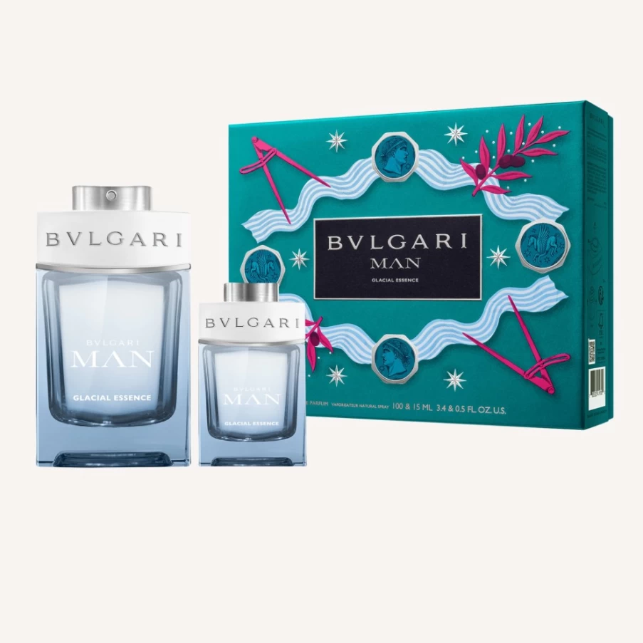 BVLGARI Man Glacial Essence Cologne Gift Set for Men - Luxury Fragrance Kit