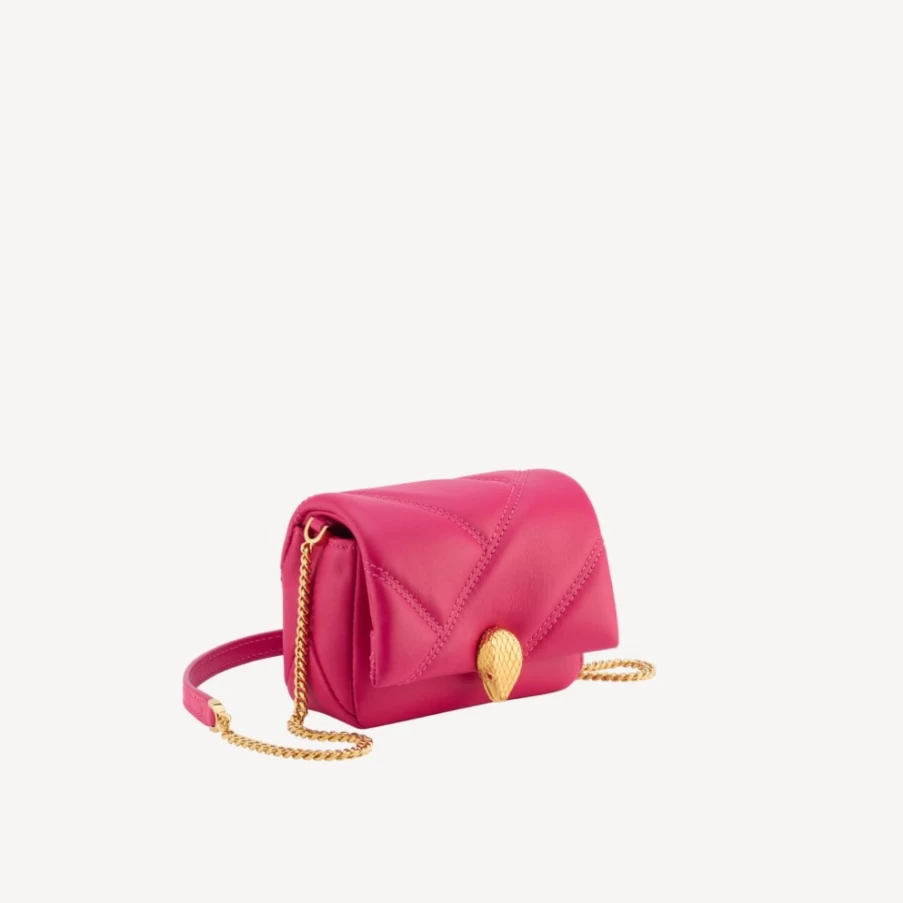 BVLGARI Serpenti Cabochon Pink Micro Bag for Women | Luxury Designer Crossbody