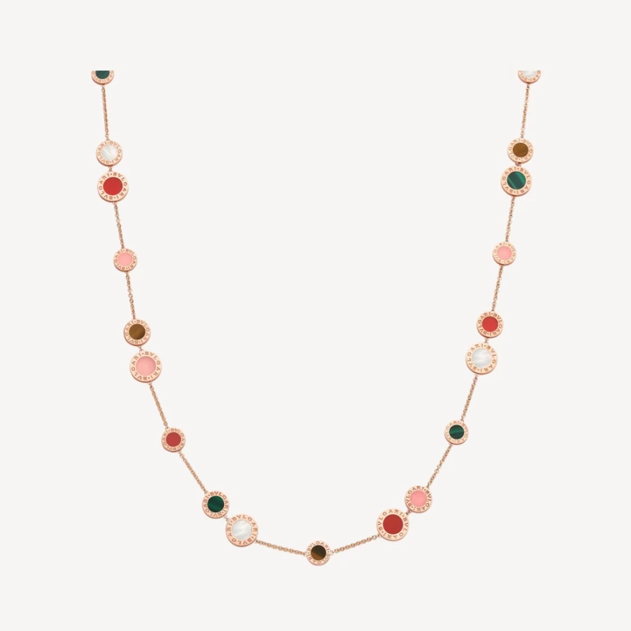 BVLGARI BVLGARI Multicolor Gemstone Necklace Luxury Italian Jewelry