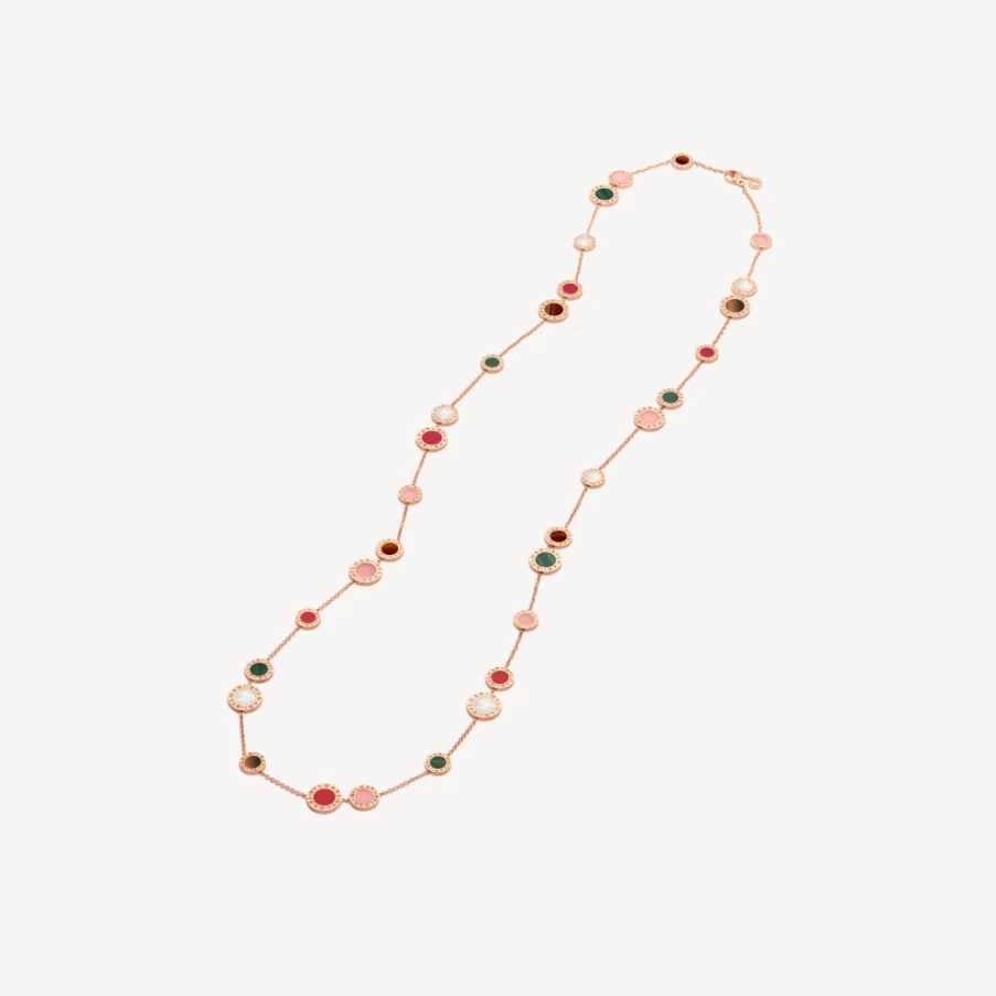BVLGARI BVLGARI Multicolor Gemstone Necklace Luxury Italian Jewelry