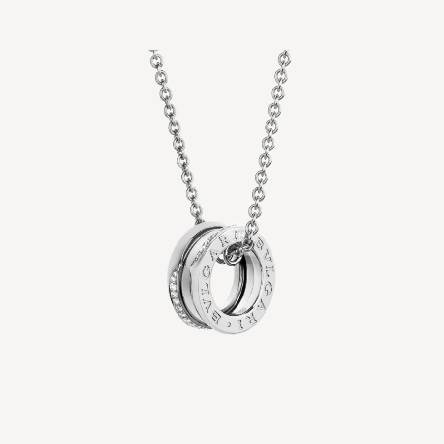 BVLGARI B.Zero1 White Gold Necklace | Iconic Luxury Pendant