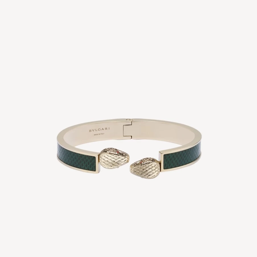 BVLGARI Serpenti Forever Green Bracelet for Women | Luxury Snake Design