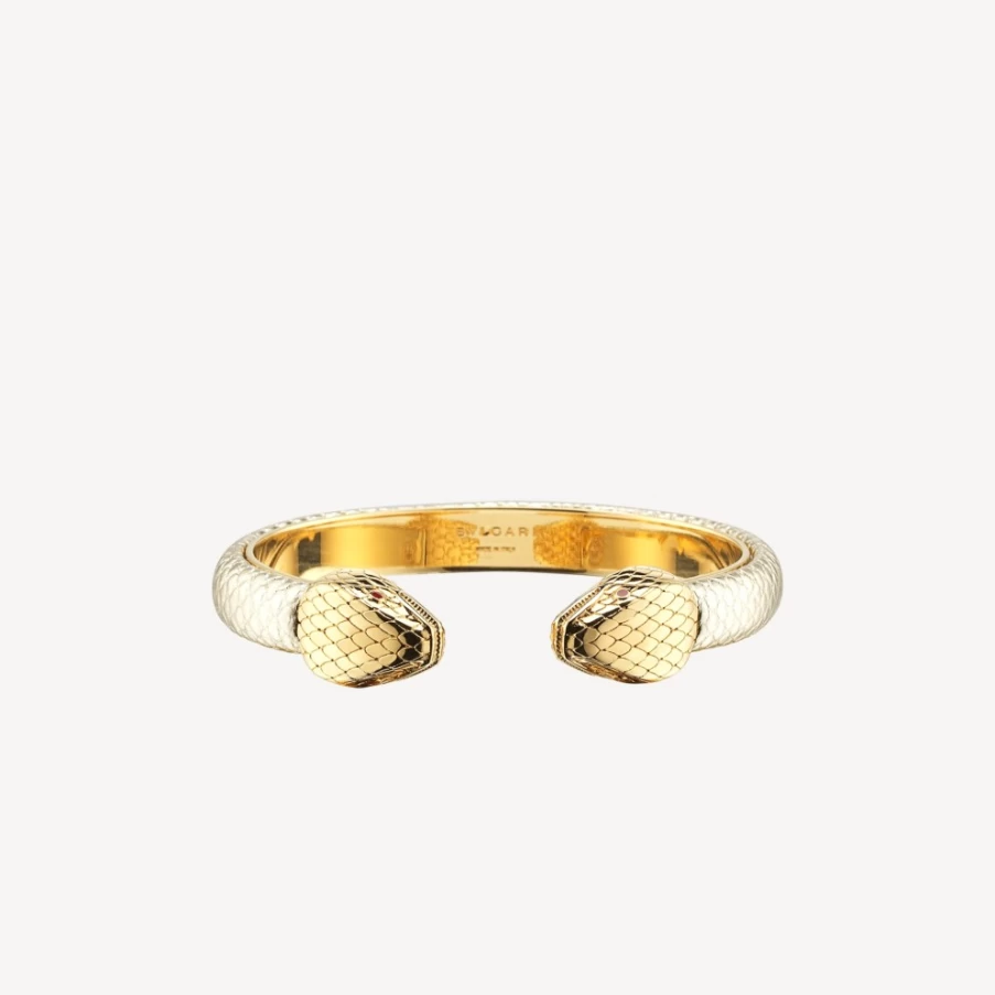 BVLGARI Serpenti Forever Light Gold Bracelet for Women | Luxury Snake Design