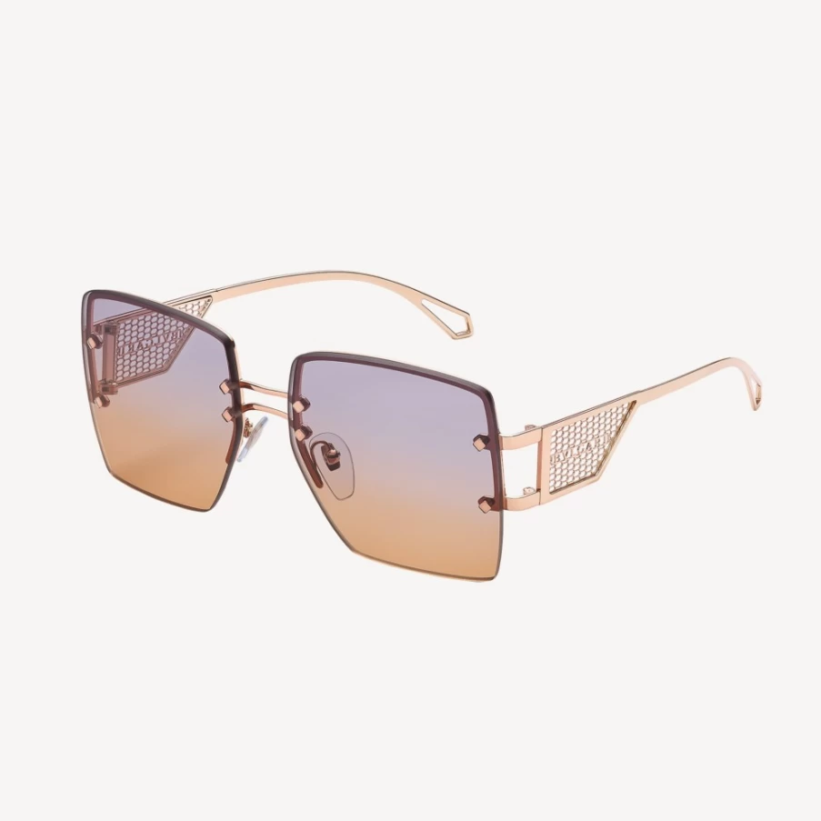 BVLGARI Serpenti Gold Orange Purple Women's Luxury Sunglasses