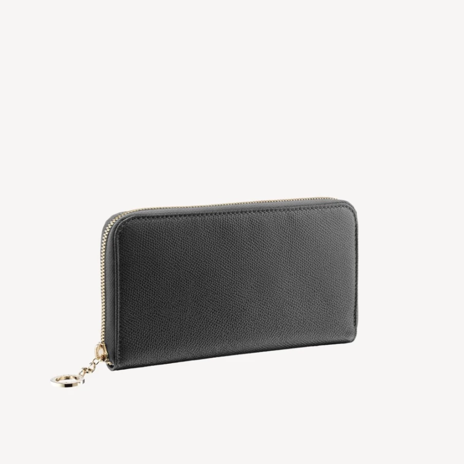 BVLGARI Bvlgari Black Zip Wallet for Women - Luxury Designer Wristlet Clutch