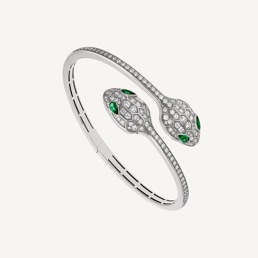 BVLGARI Serpenti Green Bracelet | Iconic Snake Design Luxury Jewelry