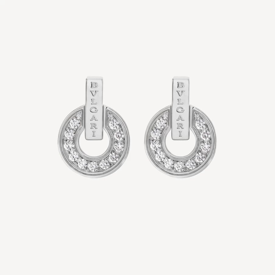 BVLGARI BVLGARI White Gold Earrings Luxury Italian Jewelry