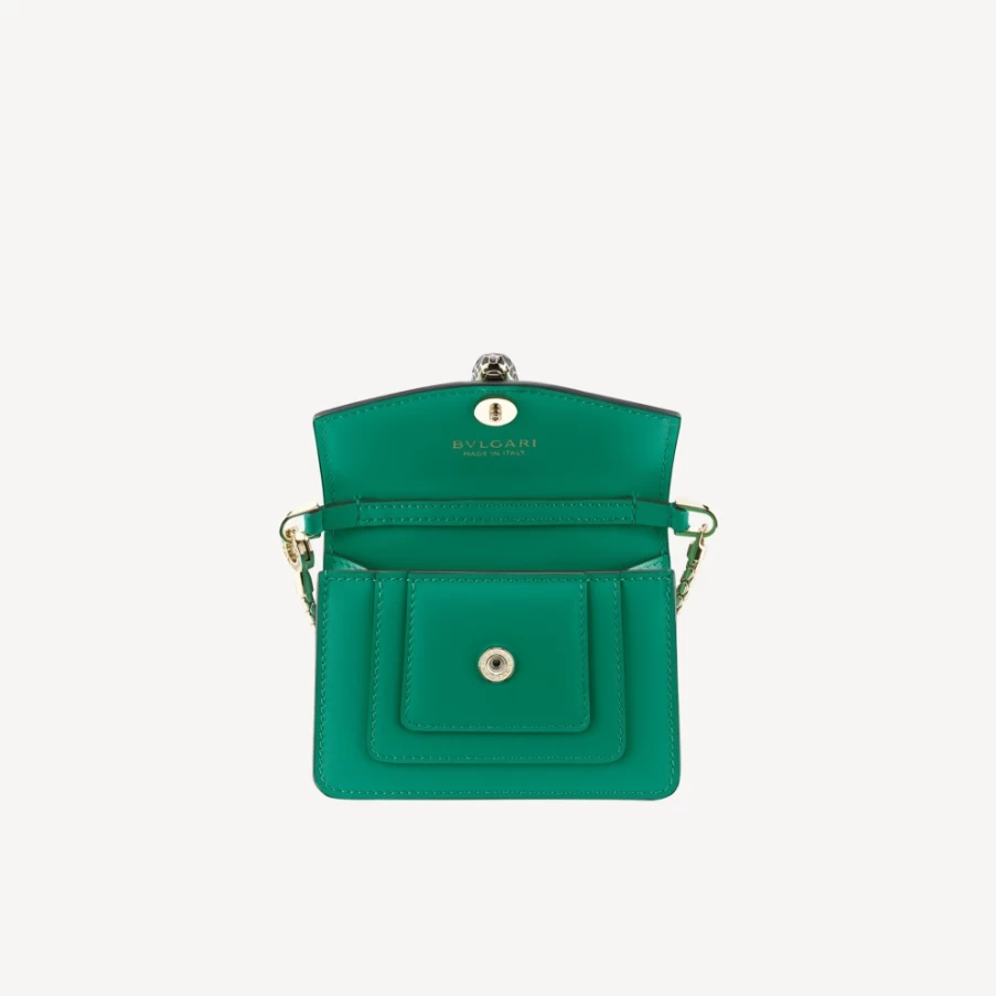 BVLGARI Serpenti Forever Green Bag Charm for Women | Luxury Designer Accessory