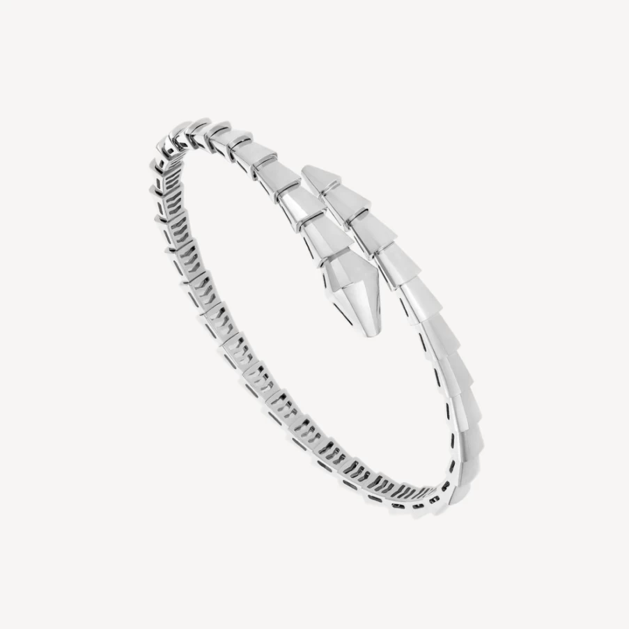 BVLGARI Serpenti Viper White Gold Bracelet | Luxury Snake Design Jewelry