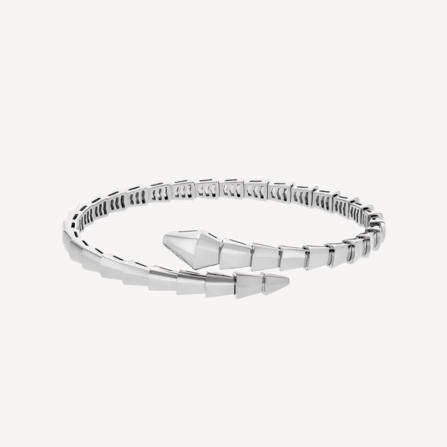 BVLGARI Serpenti Viper White Gold Bracelet | Luxury Snake Design Jewelry