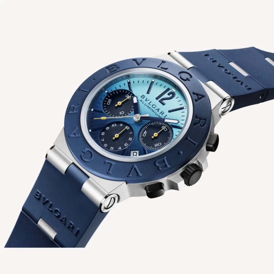 BVLGARI Aluminium Men's Blue Watch – Luxury Swiss Timepiece