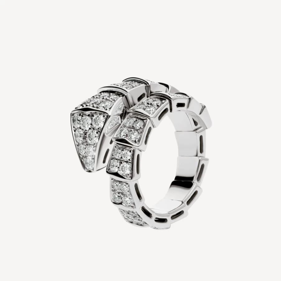 BVLGARI Serpenti Viper Ring Luxury Snake Design Gold Band Jewelry