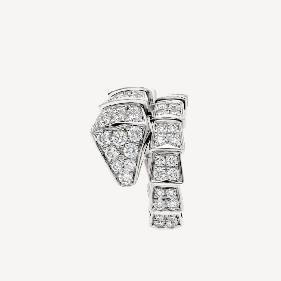 BVLGARI Serpenti Viper Ring Luxury Snake Design Gold Band Jewelry