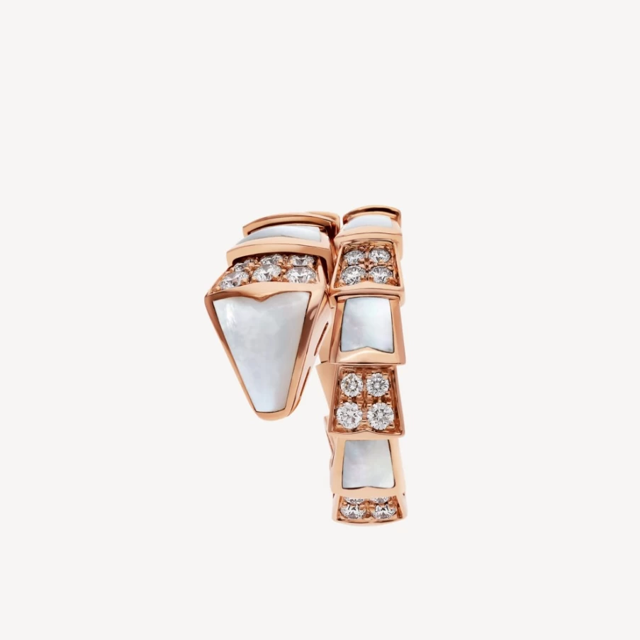 BVLGARI Serpenti Viper White Gold Ring – Luxury Snake Jewelry Collection