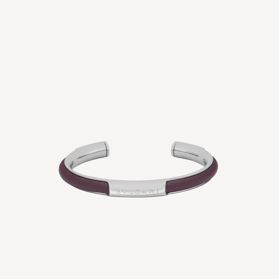 BVLGARI Bvlgari Man Brown Leather Bracelet for Men