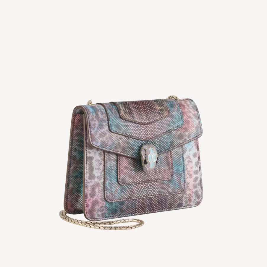 BVLGARI Serpenti Forever Multicolor Crossbody Bag for Women | Luxury Designer Handbag