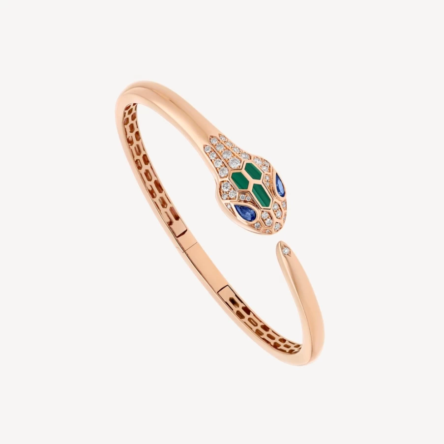 BVLGARI Serpenti Bracelet in Blue and Green | Luxury Snake Design Bracelet