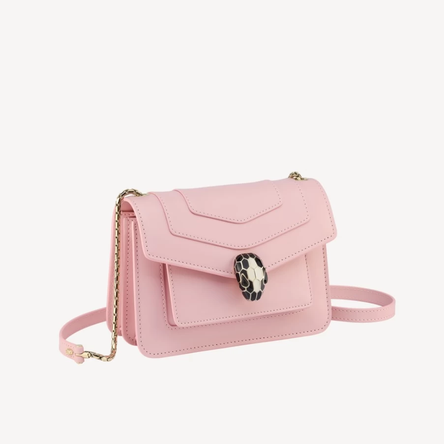 BVLGARI Serpenti Forever Pink Crossbody Bag for Women | Luxury Designer Handbag