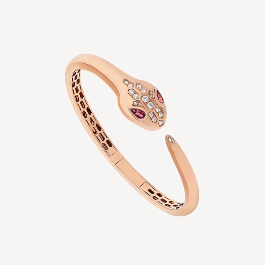 BVLGARI Serpenti Red Bracelet | Luxury Snake Design Jewelry