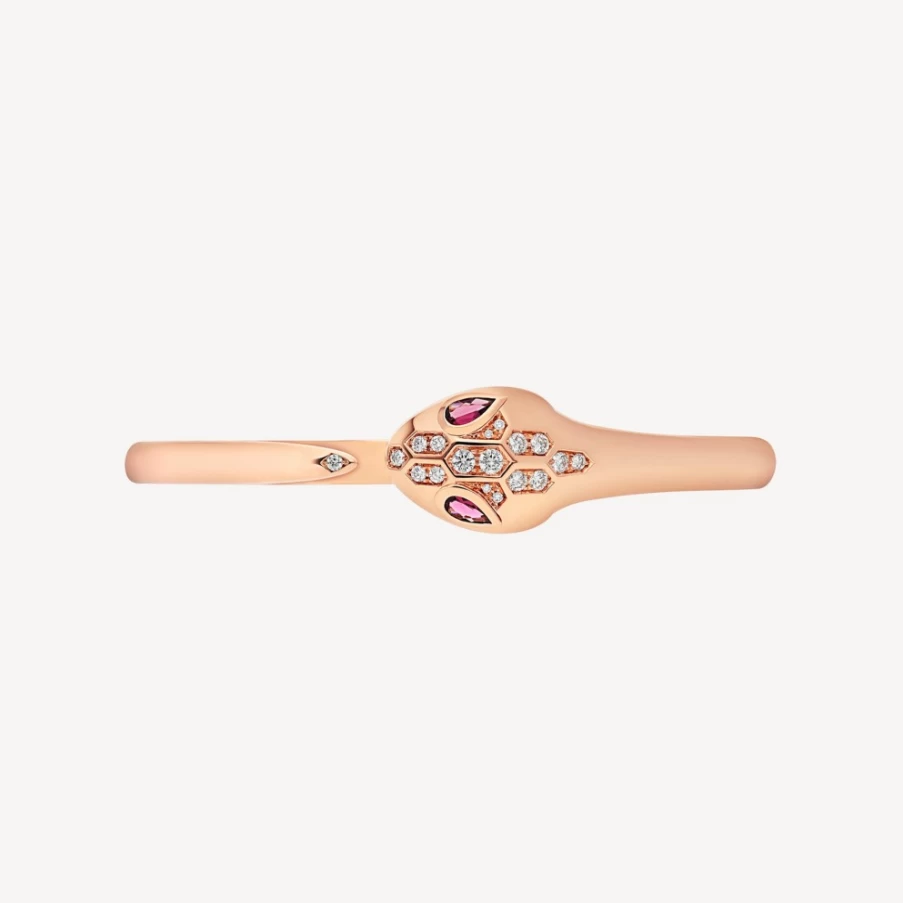 BVLGARI Serpenti Red Bracelet | Luxury Snake Design Jewelry