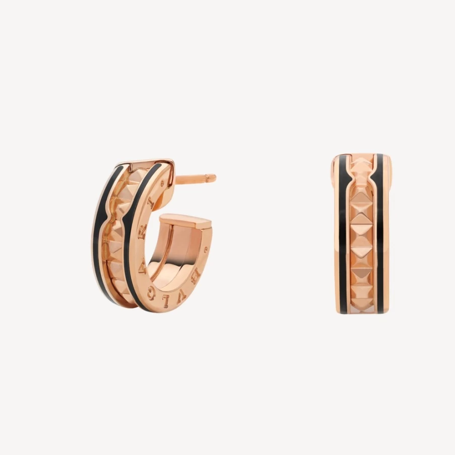 BVLGARI B.Zero1 Black Earrings | Luxury Designer Hoop Earrings