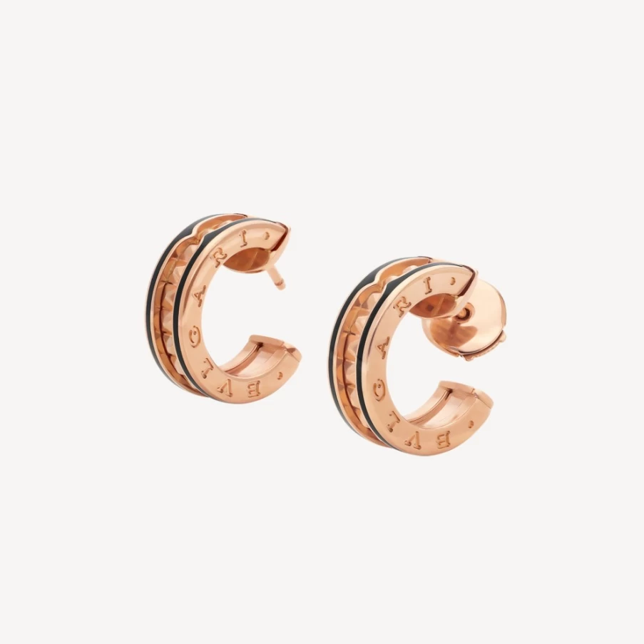 BVLGARI B.Zero1 Black Earrings | Luxury Designer Hoop Earrings