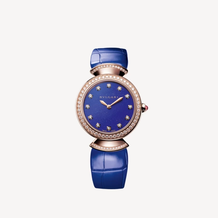 BVLGARI Divas’ Dream Women's Watch in Blue and Gold – Luxury Italian Timepiece