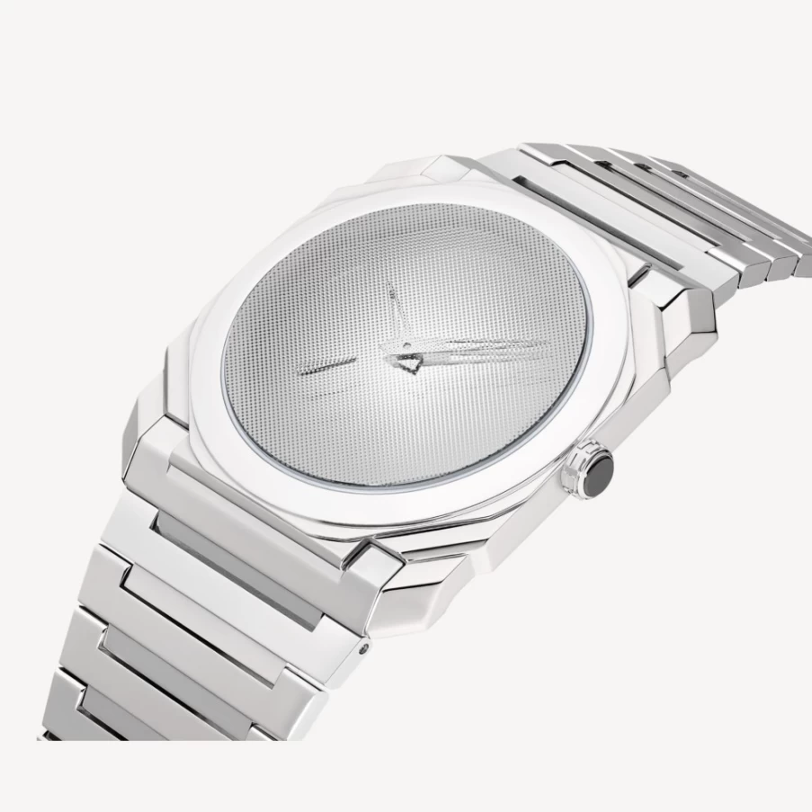 BVLGARI Octo Finissimo Men's Silver Ultra-Thin Luxury Watch