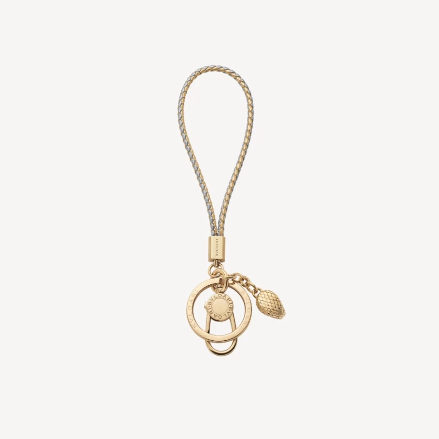 BVLGARI Serpenti Forever Silver Keyring for Women | Luxury Designer Key Chain