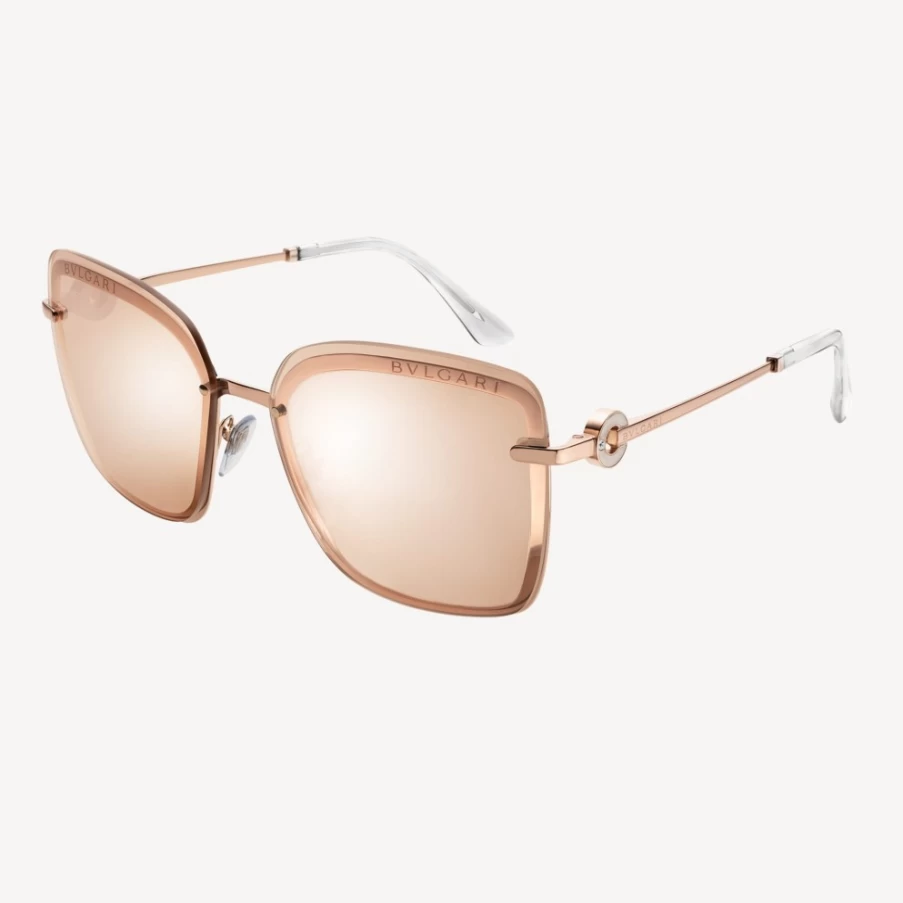 BVLGARI Women's Gold Bvlgari Bvlgari Sunglasses Luxury Designer Shades