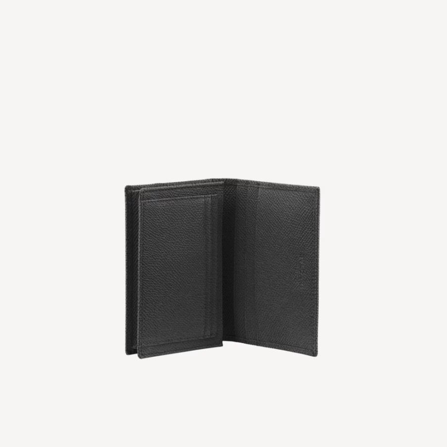 BVLGARI Bvlgari Man Black Leather Business Card Holder for Men