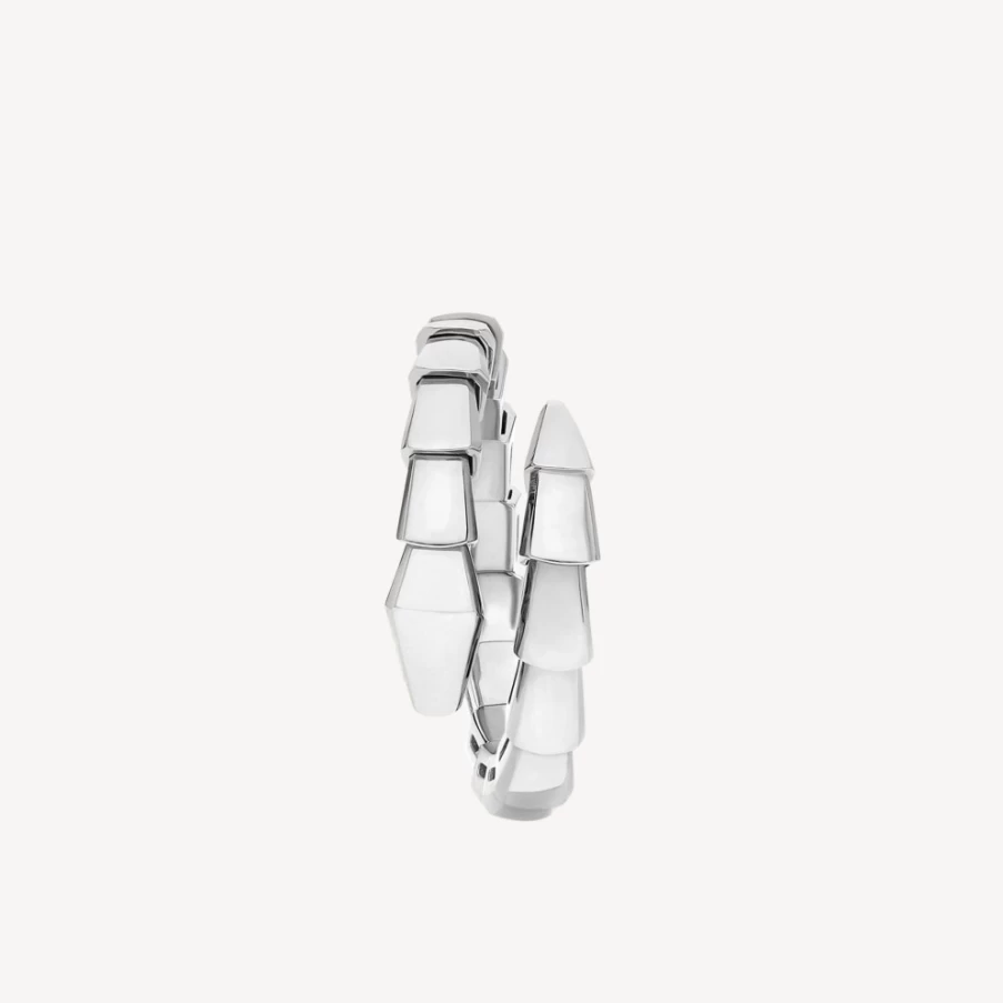BVLGARI Serpenti Viper White Gold Ring | Luxury Snake Jewelry Collection