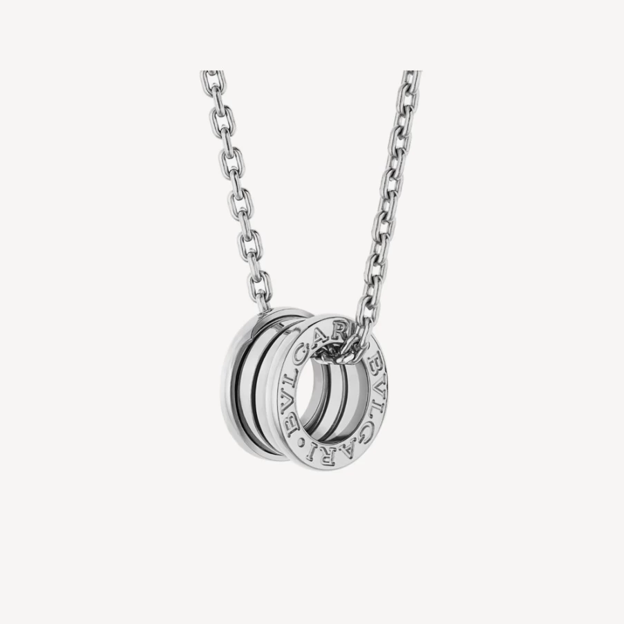 BVLGARI B.Zero1 White Gold Necklace | Iconic Luxury Pendant