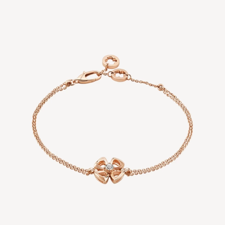 BVLGARI Fiorever Bracelet - Luxury Diamond Gold Bangle for Women