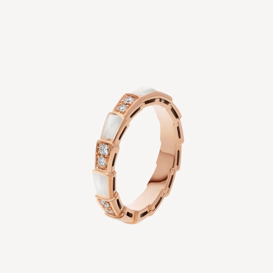 BVLGARI Serpenti Viper White Gold Ring | Luxury Snake Jewelry Collection
