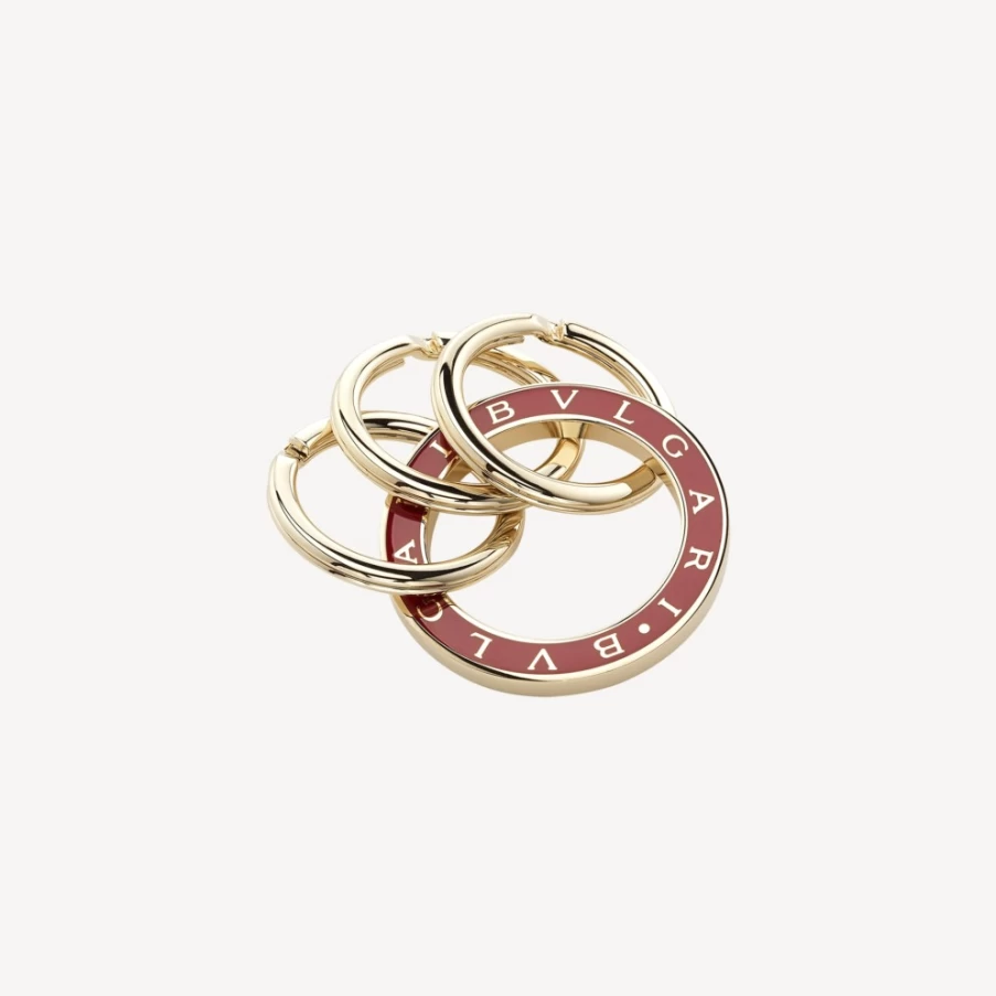 BVLGARI Women's Red Bvlgari Bvlgari Keyring - Luxury Designer Keychain