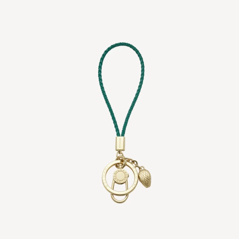 BVLGARI Serpenti Forever Green Keyring for Women | Luxury Designer Key Chain