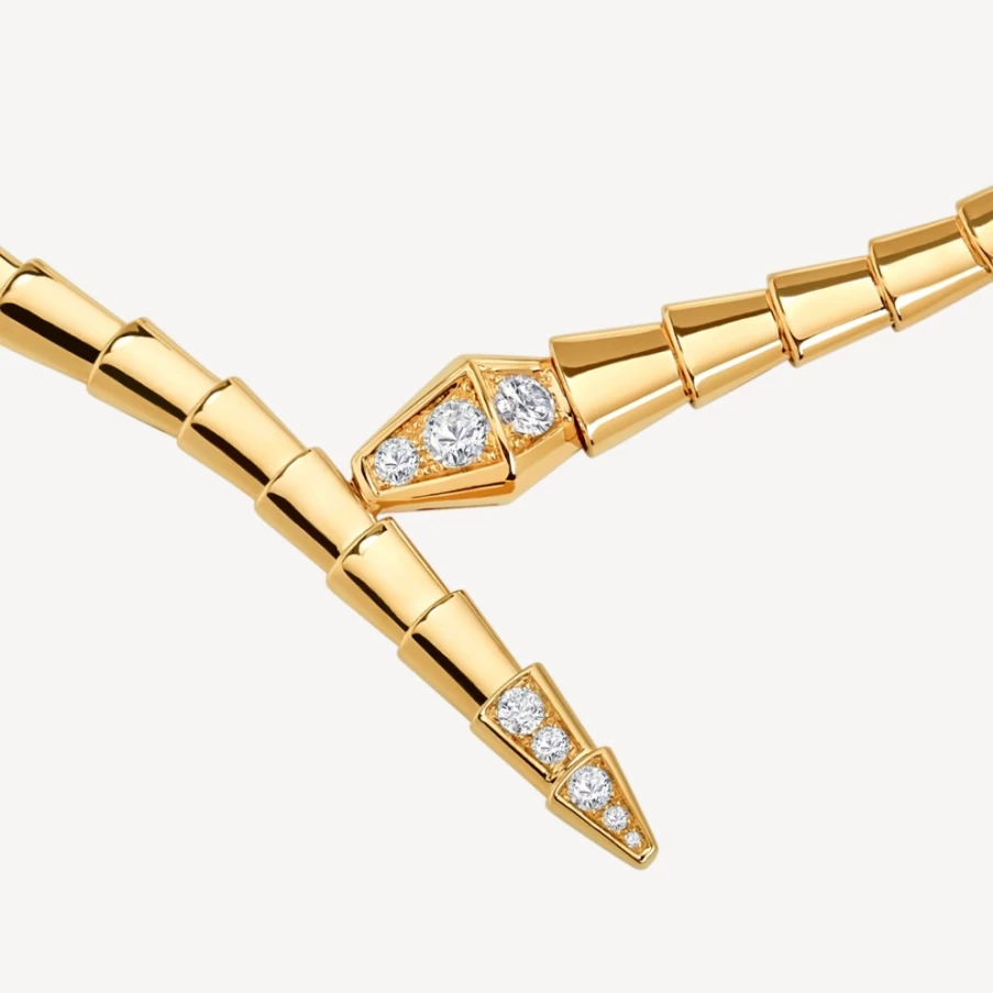 BVLGARI Serpenti Viper Yellow Gold Necklace | Luxury Snake Design