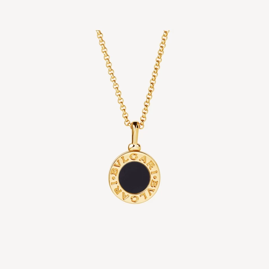 BVLGARI BVLGARI Black Necklace for Women Luxury Italian Gold Pendant Chain