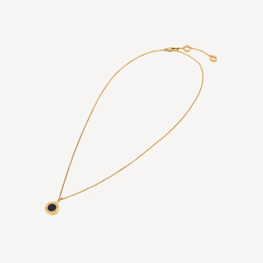 BVLGARI BVLGARI Black Necklace for Women Luxury Italian Gold Pendant Chain