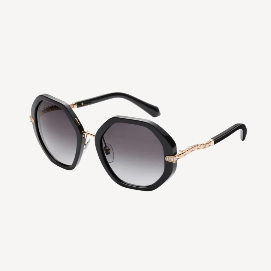 BVLGARI Serpenti Black Sunglasses for Women - Luxury Designer Eyewear