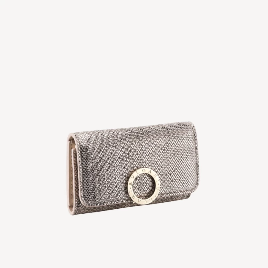 BVLGARI Bvlgari Beige Key Holder for Women - Luxury Leather Keychain