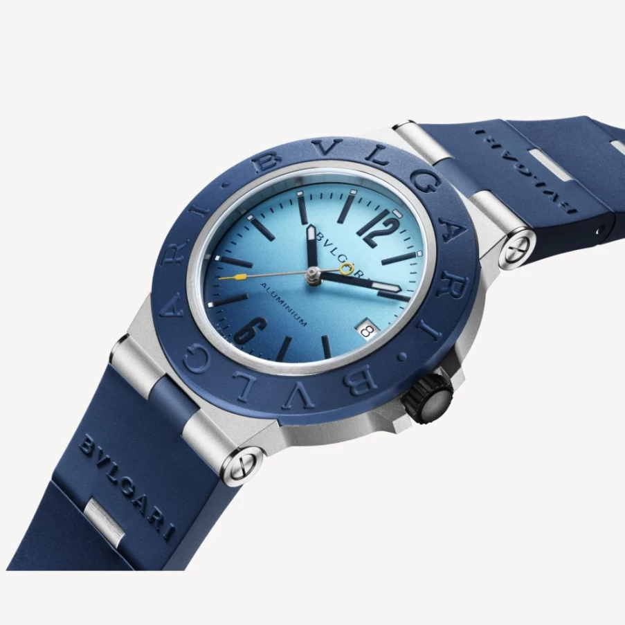 BVLGARI Aluminium Men's Blue Watch – Luxury Swiss Timepiece